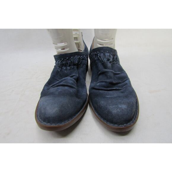 Born Womens Size 11 M Blue Suede Zip Ankle Fashion Boots Bootie - Picture 5 of 11